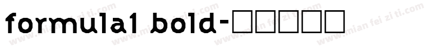 formula1 bold字体转换